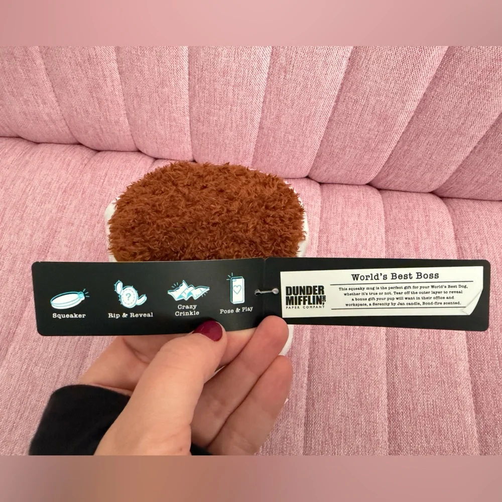Bark The Office Plush “Worlds Best Boss” Toy with hidden toy inside
